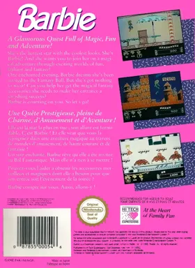 Barbie (Europe) box cover back